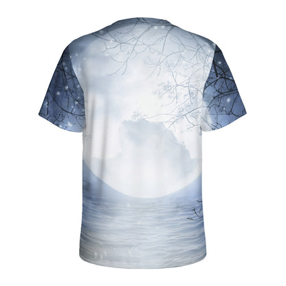 Halloween Moonlight Print Men's Sports T-Shirt