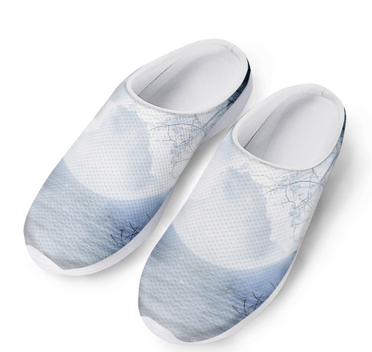 Halloween Moonlight Print Mesh Casual Shoes
