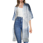 Halloween Moonlight Print Open Front Beach Cover Up