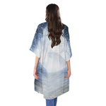 Halloween Moonlight Print Open Front Beach Cover Up