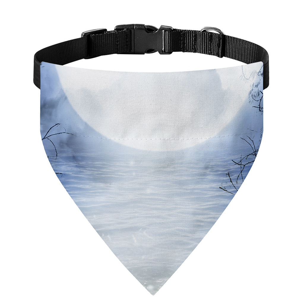 Halloween Moonlight Print Over The Collar Dog Bandana