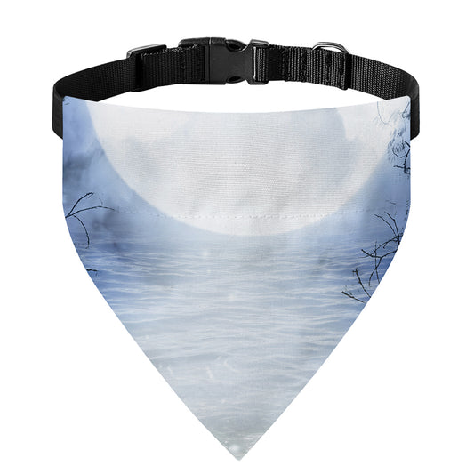 Halloween Moonlight Print Over The Collar Dog Bandana