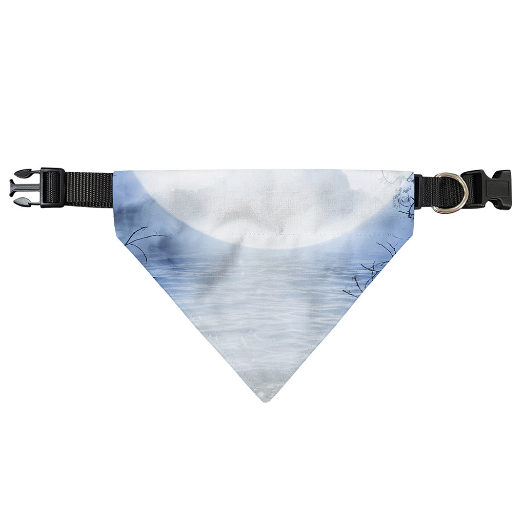 Halloween Moonlight Print Over The Collar Dog Bandana
