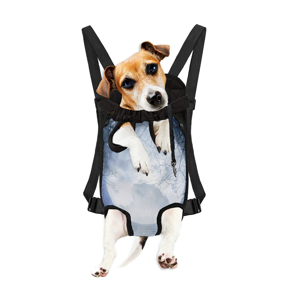Halloween Moonlight Print Pet Carrier Backpack