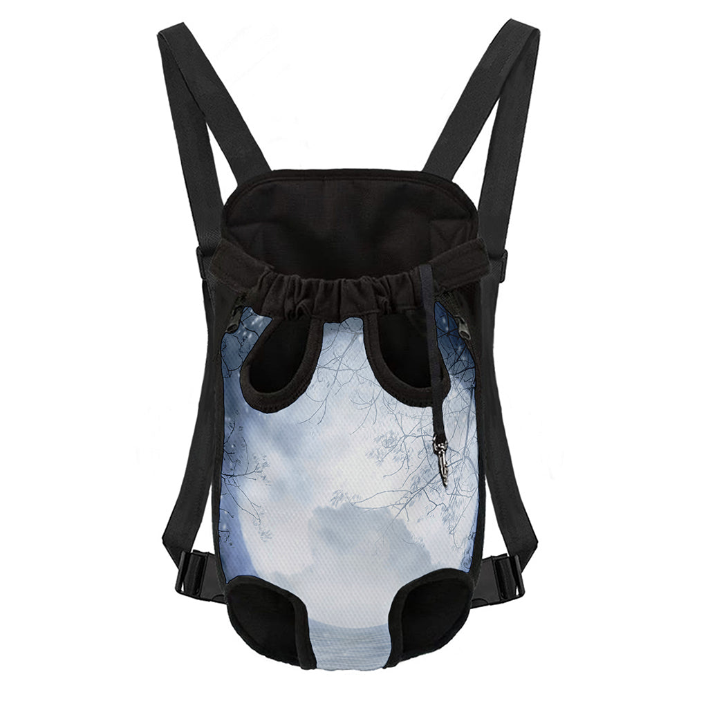 Halloween Moonlight Print Pet Carrier Backpack