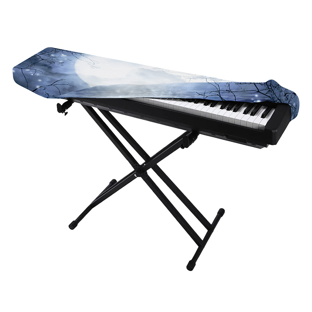 Halloween Moonlight Print Piano Keyboard Cover