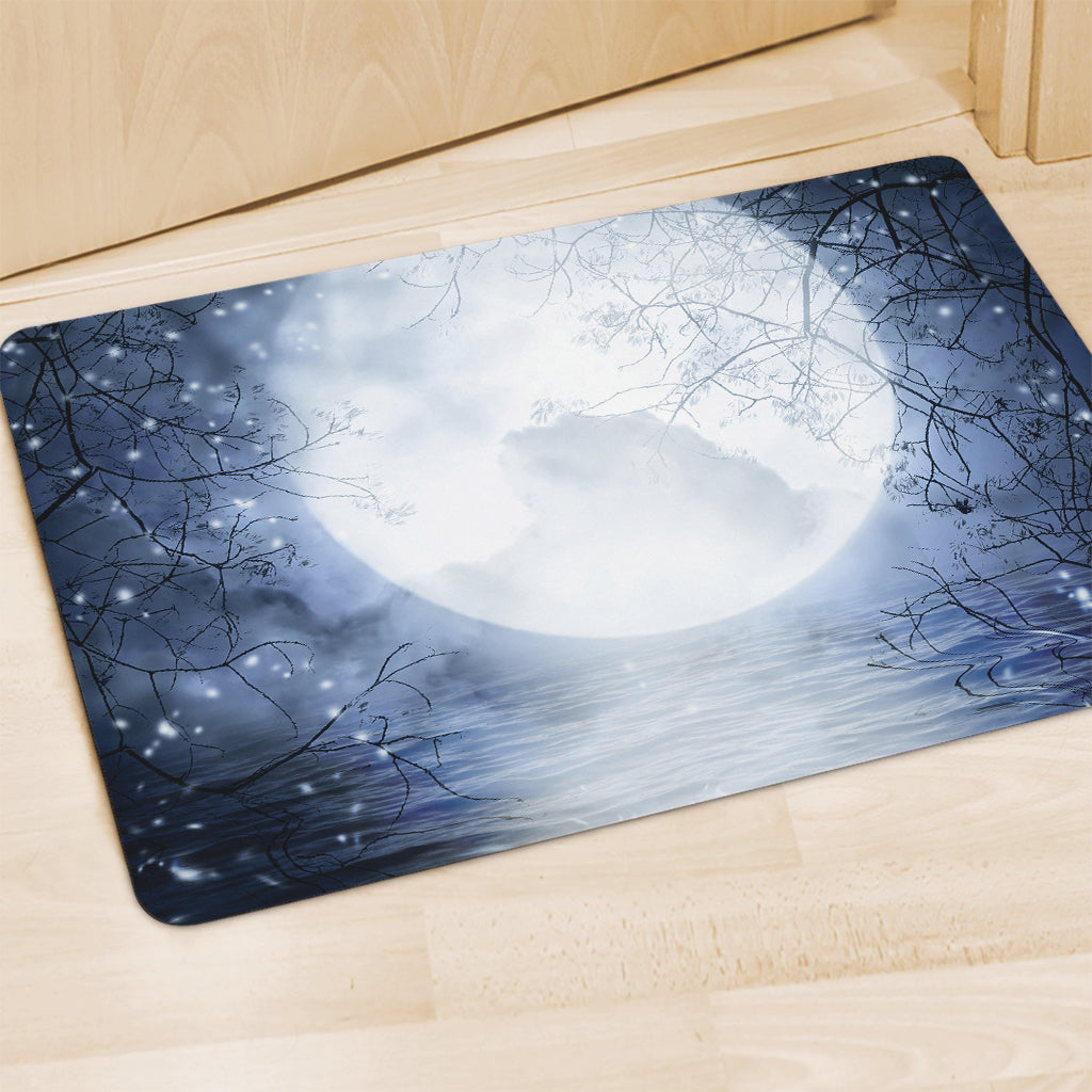 Halloween Moonlight Print Polyester Doormat