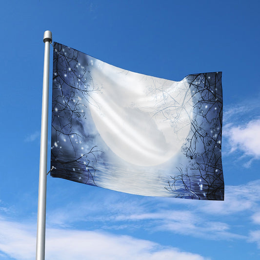 Halloween Moonlight Print Polyester Flag