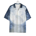 Halloween Moonlight Print Rayon Hawaiian Shirt