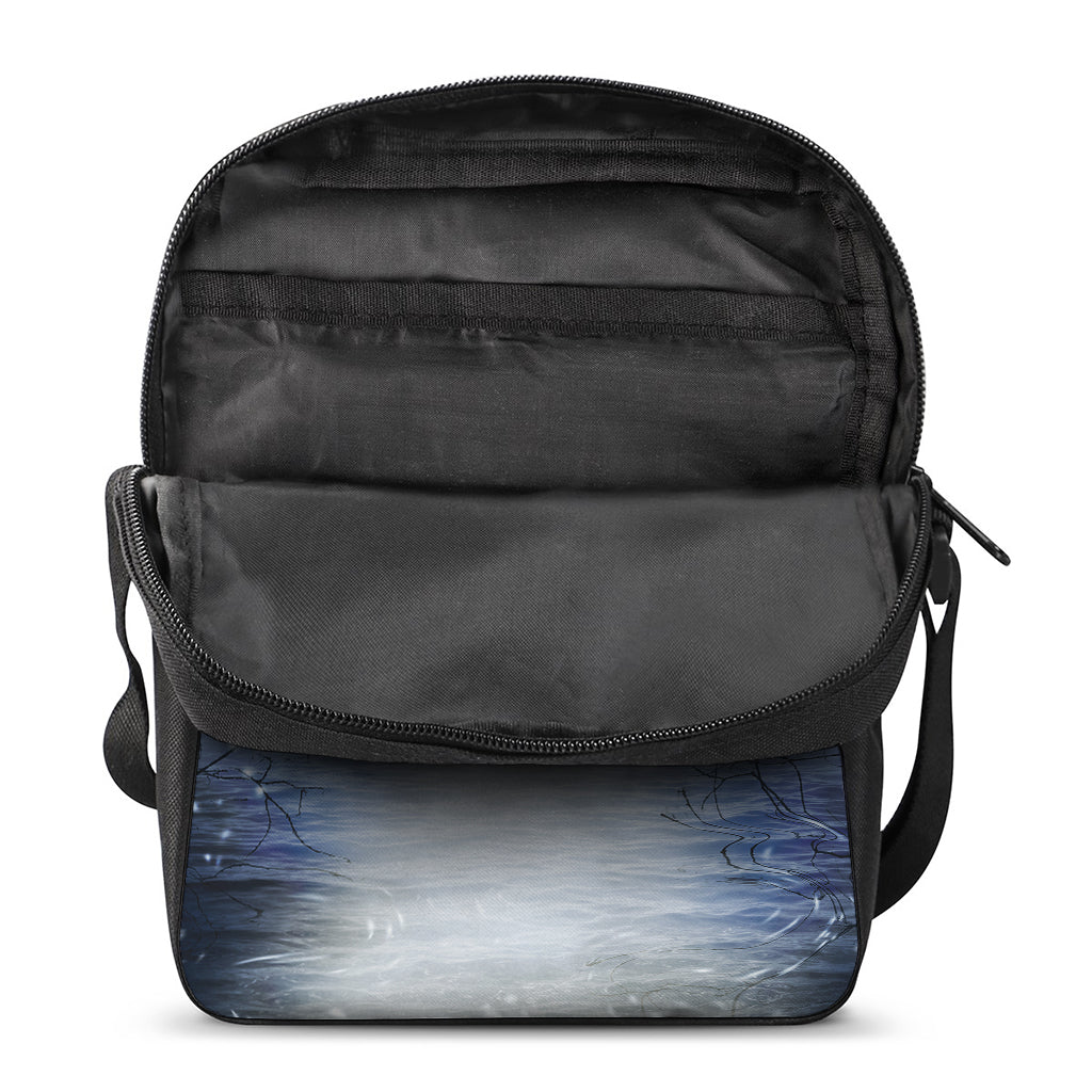 Halloween Moonlight Print Rectangular Crossbody Bag