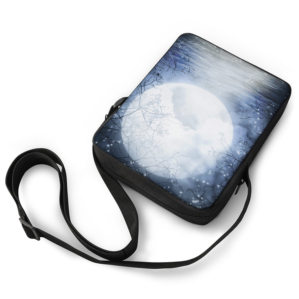 Halloween Moonlight Print Rectangular Crossbody Bag