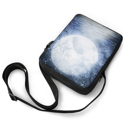 Halloween Moonlight Print Rectangular Crossbody Bag