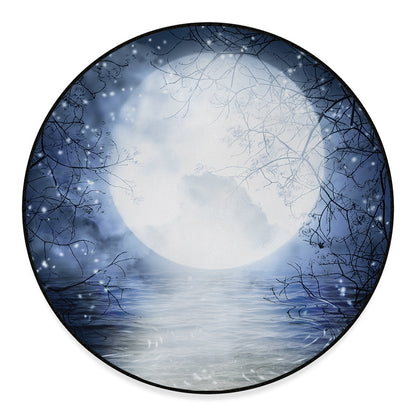 Halloween Moonlight Print Round Floor Mat