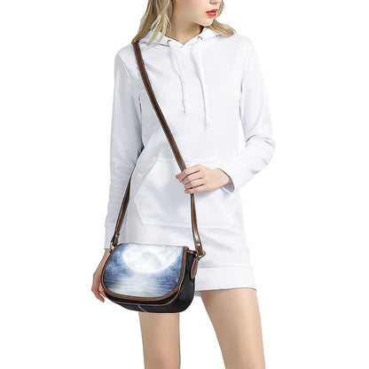 Halloween Moonlight Print Saddle Bag