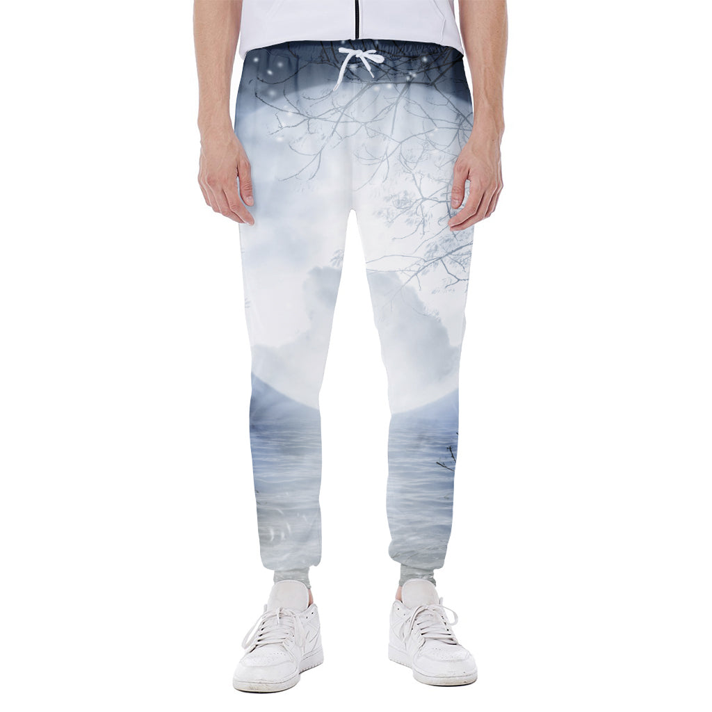 Halloween Moonlight Print Scuba Joggers