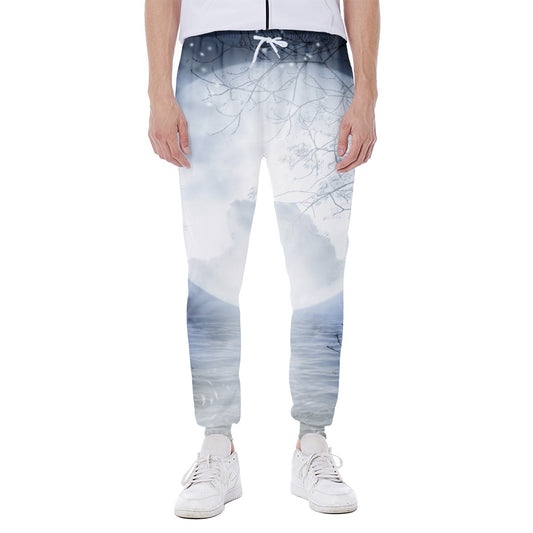 Halloween Moonlight Print Scuba Joggers