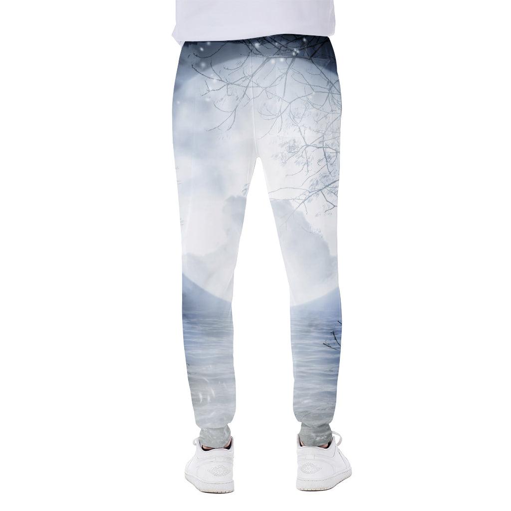 Halloween Moonlight Print Scuba Joggers