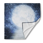 Halloween Moonlight Print Silk Bandana
