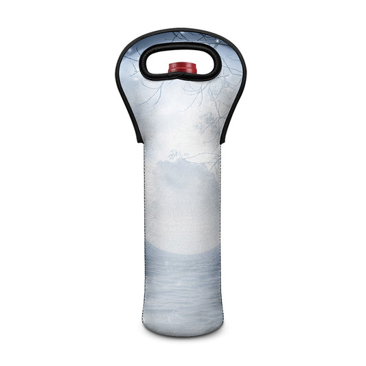 Halloween Moonlight Print Single Neoprene Wine Tote