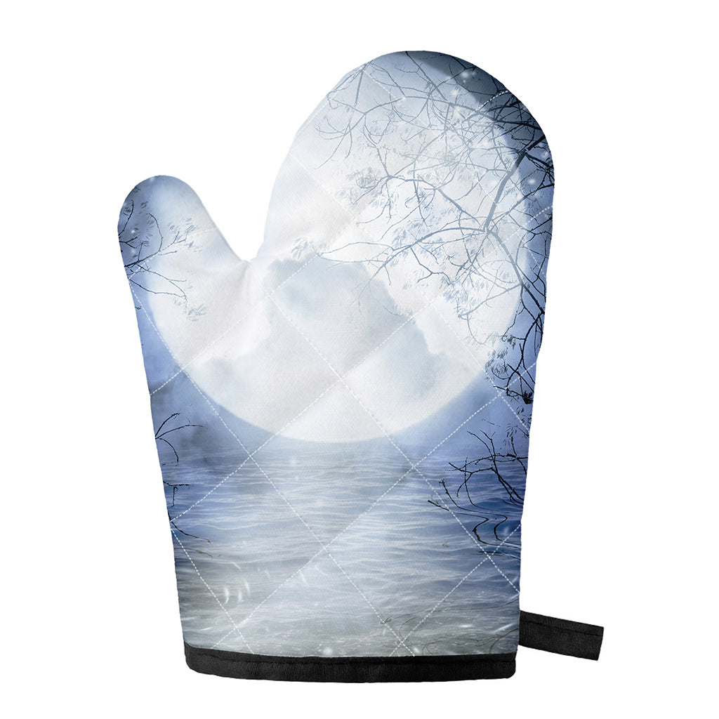 Halloween Moonlight Print Single Oven Mitt