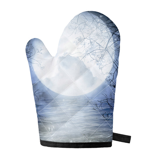 Halloween Moonlight Print Single Oven Mitt