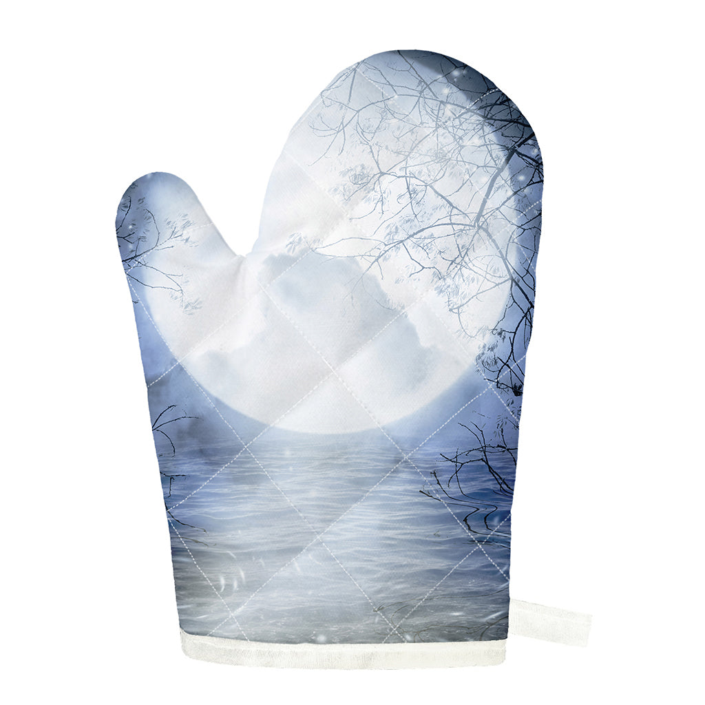 Halloween Moonlight Print Single Oven Mitt