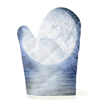 Halloween Moonlight Print Single Oven Mitt