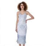 Halloween Moonlight Print Slim Fit Midi Cami Dress