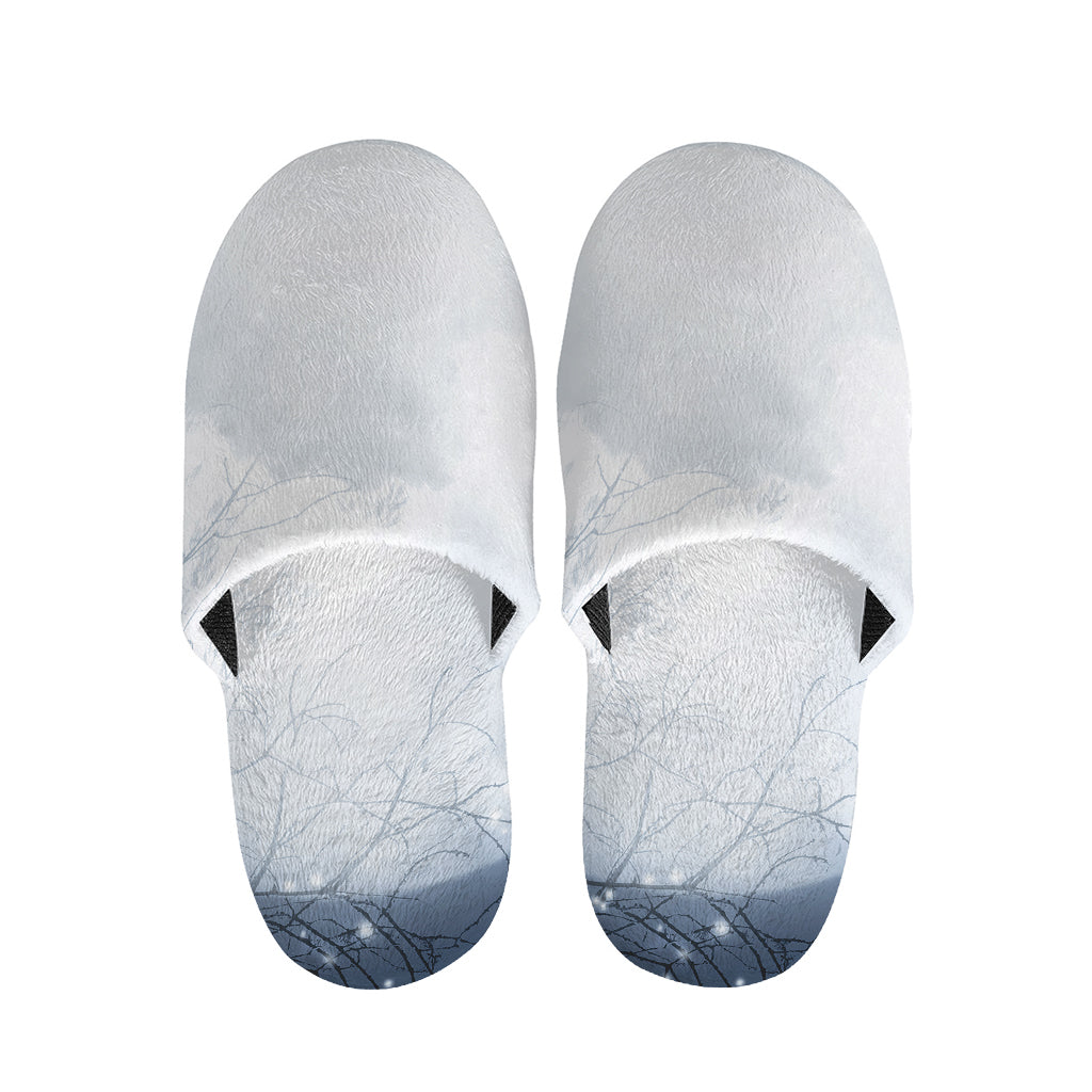Halloween Moonlight Print Slippers