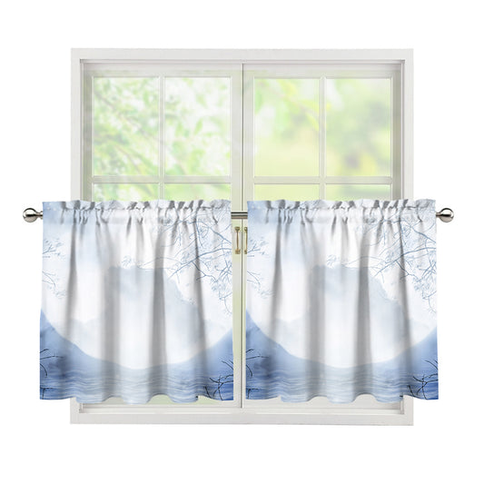 Halloween Moonlight Print Tier Curtains