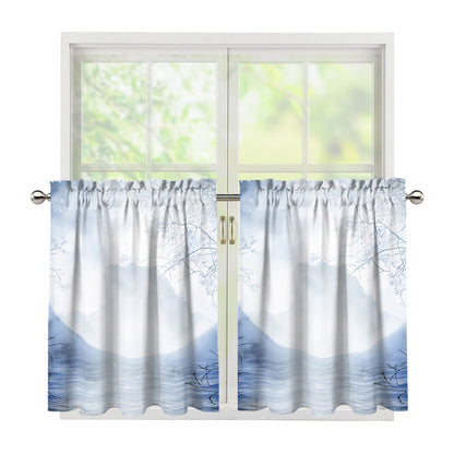Halloween Moonlight Print Tier Curtains