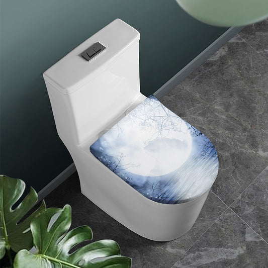 Halloween Moonlight Print Toilet Lid Cover
