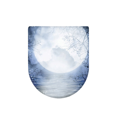 Halloween Moonlight Print Toilet Lid Cover