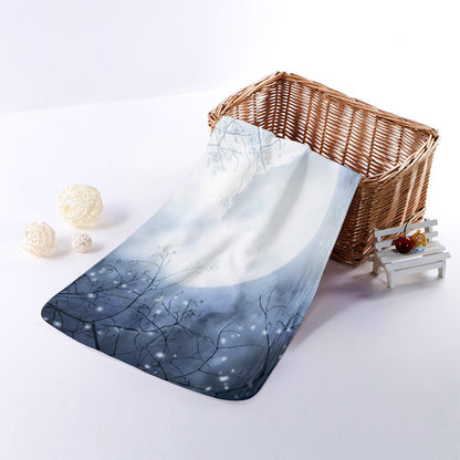 Halloween Moonlight Print Towel