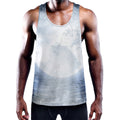 Halloween Moonlight Print Men's Workout Tank Top