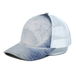 Halloween Moonlight Print White Mesh Trucker Cap