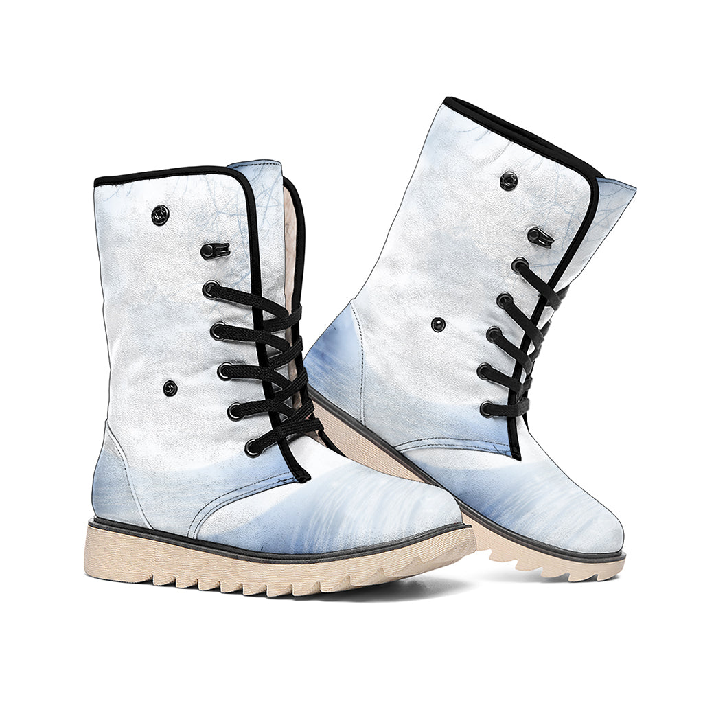 Halloween Moonlight Print Winter Boots