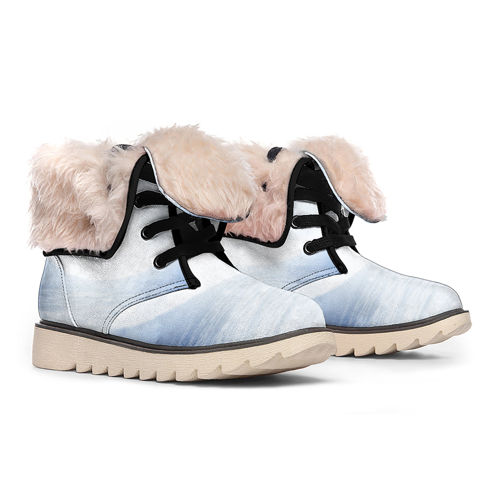 Halloween Moonlight Print Winter Boots