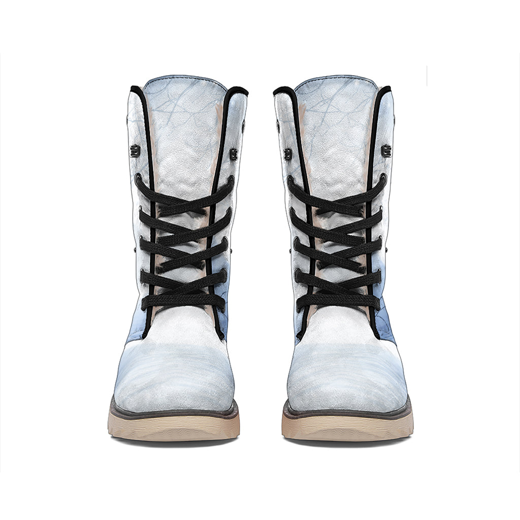 Halloween Moonlight Print Winter Boots