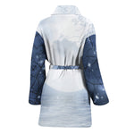Halloween Moonlight Print Women's Bathrobe