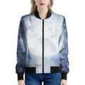 Halloween Moonlight Print Women's Bomber Jacket