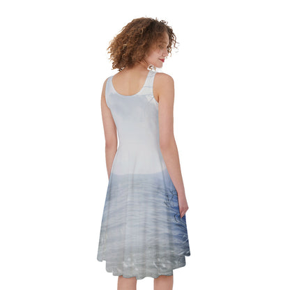 Halloween Moonlight Print Women's Sleeveless Dress