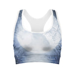 Halloween Moonlight Print Women's Sports Bra