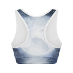 Halloween Moonlight Print Women's Sports Bra