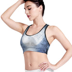 Halloween Moonlight Print Women's Sports Bra