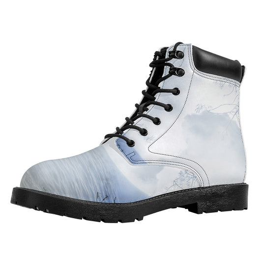 Halloween Moonlight Print Work Boots