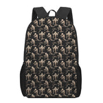 Halloween Mummy Pattern Print 17 Inch Backpack