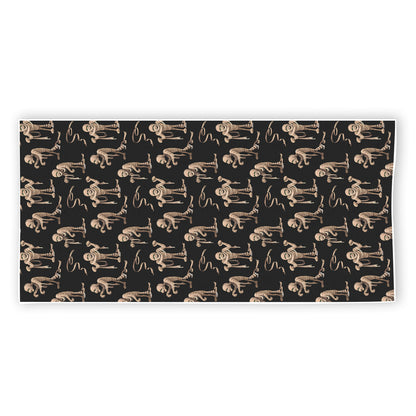 Halloween Mummy Pattern Print Beach Towel