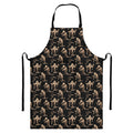 Halloween Mummy Pattern Print Bib Apron With Pocket