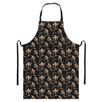 Halloween Mummy Pattern Print Bib Apron With Pocket